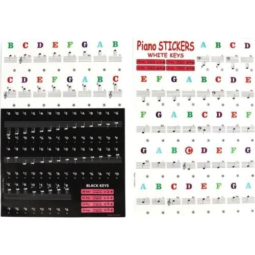 88 Key 61 Key 54 Keys Piano Stickers Transparent Piano Keyboard Piano Stave Electronic Keyboard Name Note PVC Sticker