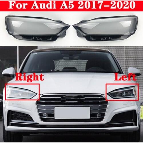 Auto Light Caps For Audi A5 B9 2017-2020 Car Front Headlight Cover Transparent Lampshade Lamp Case Glass Lens Shell