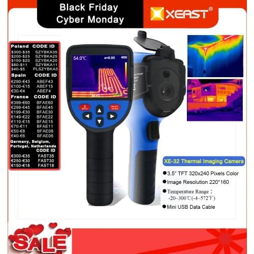 XEAST XE-32/XE-33 handheld thermal imager color screen floor heating floor drain temperature and humidity measuring instrument