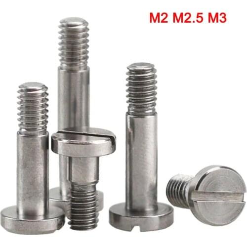 Stainless Steel Cylinder Head Open Slot Shoulder Screws Bolt Slotted Shoulder Screw M2 M2.5 M3