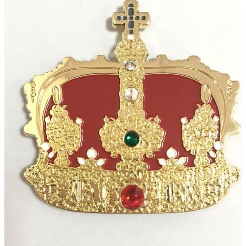 Custom Metal Souvenir Diamond Crown Badge with Magnet