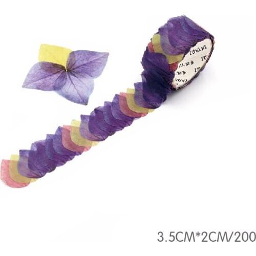 1 Roll Flower Petal Washi Tape Masking Tape Decorative Decals DIY Petal Stickers for Scrapbooking Diary EIG88