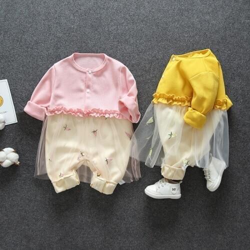 Newborn baby jumpsuit, baby boy and baby cotton covered foot jumpsuit. 7