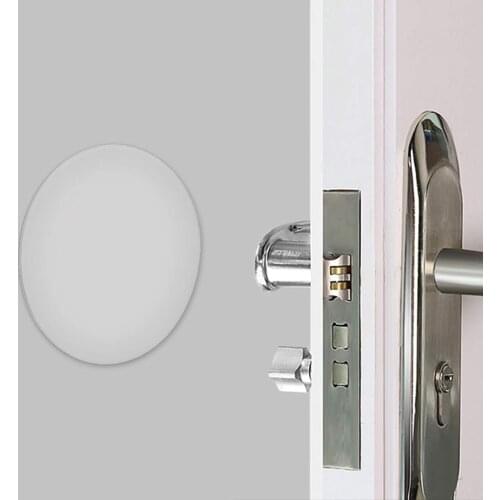 Door Knob Wall Shield Round Soft Rubber Wall Protector Self Adhesive Door Handle Bumper Guard