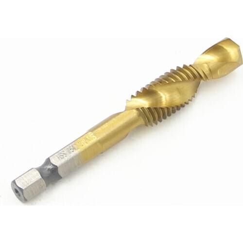 Tap Hex Shank HSS 6542 Screw Spiral Point Thread Metric Plug Drill Bits M10 Combination power tools DIY