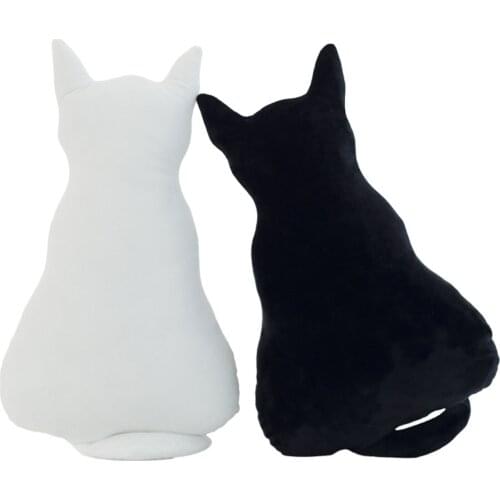 Cute Cat Soft Plush Back Shadow Toy Sofa Pillow Home Bedroom Office Seat Cushion Doll Cushion Kids Birthday Toys Gifts