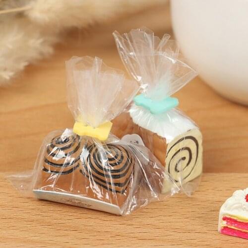 3pcs/set Cute Mini Bread model Pretend Play Dollhouse Miniature Kitchen Accessories
