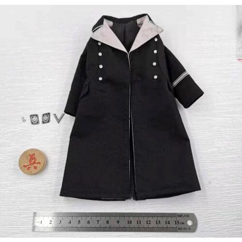 GM645 1/6 Scale Soldier Black Coat Model for 12" Action Figure Doll