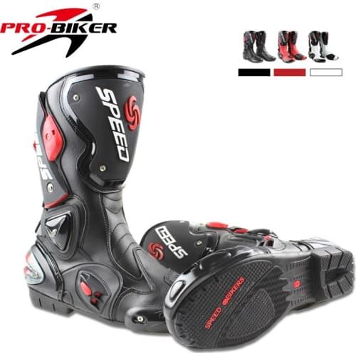 Riding tribe mens motorcycle racing boots, half calf ankle protective boots with protective gear for motorcycle, motorcycle