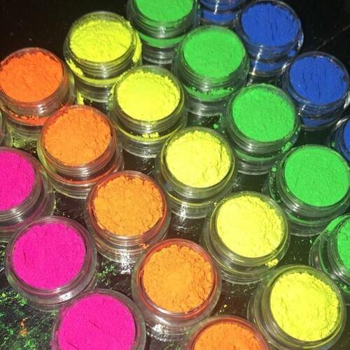 Neon Pigment/ Nail Powder/ Nail Pigment/ Neon Makeup/ Cosmetic Pigment/ 12 Colors Neon Pigment - 10 /50 Grams Pigment for Polish