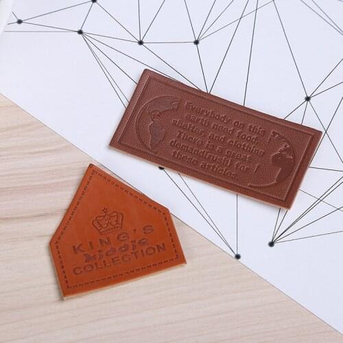 New Style Embossed Leather Clothing Private Label for clothing Jeans leather clothing labels