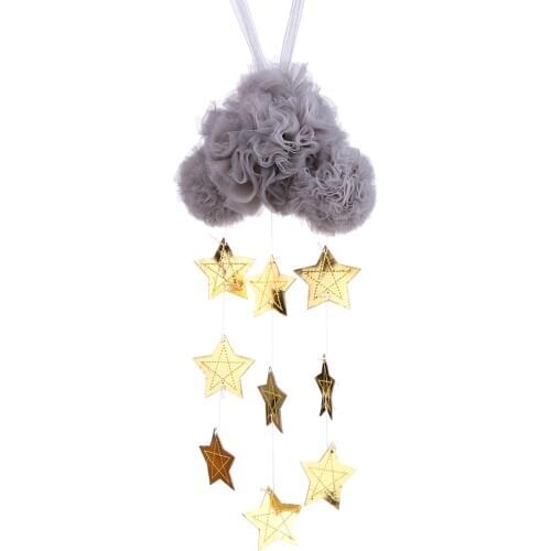 Baby Crib Hanging Decoration White/Gold Silver Sparkling Stars baby room decor Childrens Rooms Tent baby bed Walls Decor
