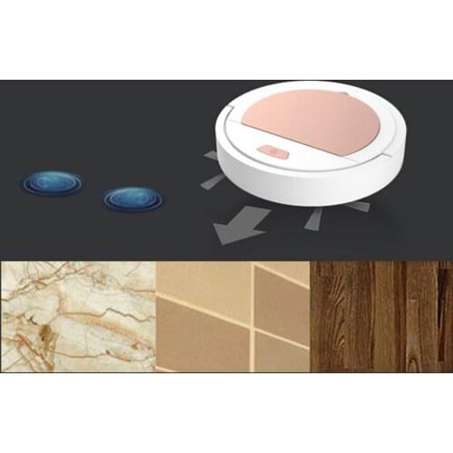 3.7V 3W Robot Vacuum Cleaner with Ultra Strong Suction for Hard Floors, Carpets and Pet Hair, USB Charging, Quiet