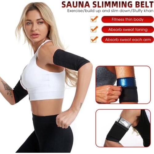 Sauna Arm Trimmer Sweat Sleeves Wrap Bands for Men Women Arm Weight Loss Slimmer