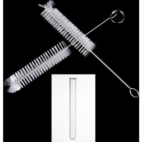 2pcs Reusable Metal Cleaner Brush Test Tube Bottle Cleaning Tool Straws Pipe Test Tube Cleaning Brushes Laboratory Supplies