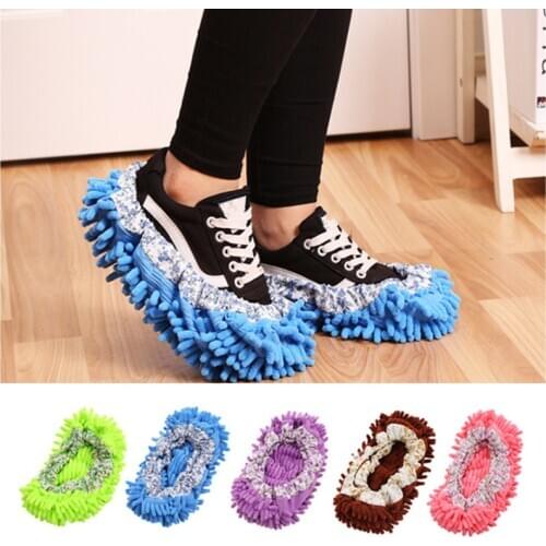 4pcs/set Floor Dust Cleaning Slipper Lazy Shoes Cover Mop Window Cleaner Home Cloth Easy Cleaning Cover for Sweep Floor