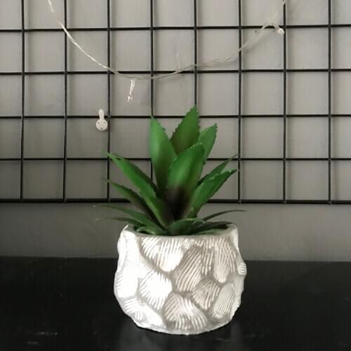 Natural Rock Stone Candstick Silicone Pot Molds Handmade Silicone Gel Concrete Flowerpot Cement Vase Making Resin Planter Mould