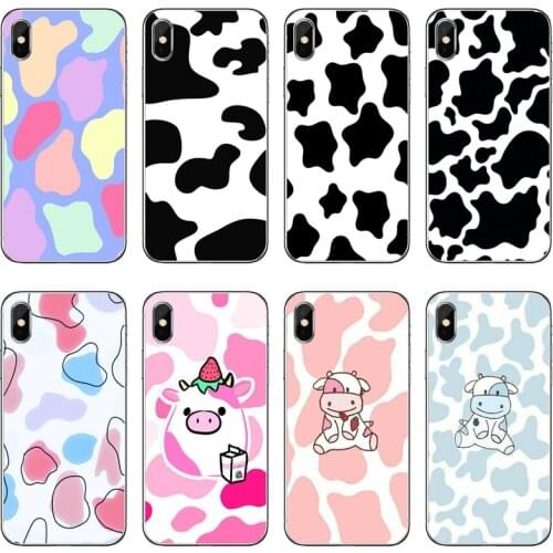 Silicone Phone Case colorful Cow Print For Huawei Honor 20 10i 9X 10 Lite 8S 8C 8X 7C 7X 7A 6C Pro 6 6A 6X 5C V10