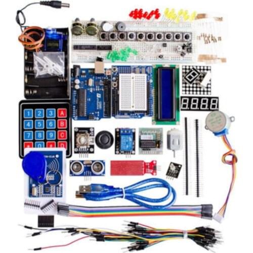 Starter Kit for Arduino Uno R3 - Uno R3 Breadboard and holder Step Motor / Servo /1602 LCD / jumper Wire/ UNO R3