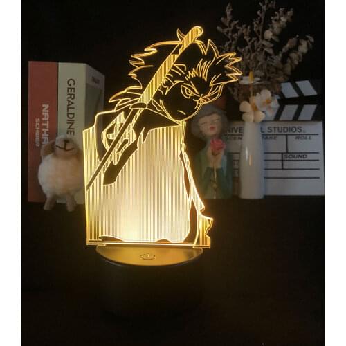 3D Lamp Bleach Japanese Anime Manga Night Lamp Light Color Changing for Home Decoration Child Birthday Gift Manga
