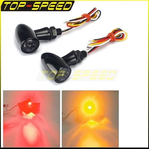 Dirt Bike Bullet LED E Mark Turn Signal Light Running Indicator Lamp For Honda Suzuki Street Bike Dual Sport Applications