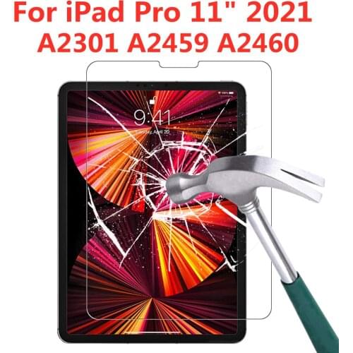 9H Hardness Tempered Glass For iPad Pro 11 Inch 2021 Screen Protector A2301 A2459 A2460 Explosion Proof HD Clear Protective Film
