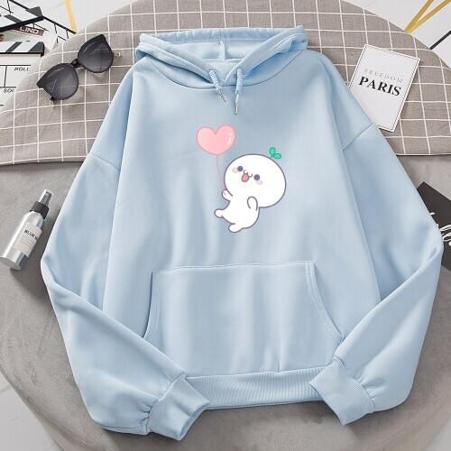 Cute Sweatshirt Women Kpop Hoodies for Girls 90s Aesthetic Sweatshirts Autumn Hooded Female Oversized Thicken Warm Hoody