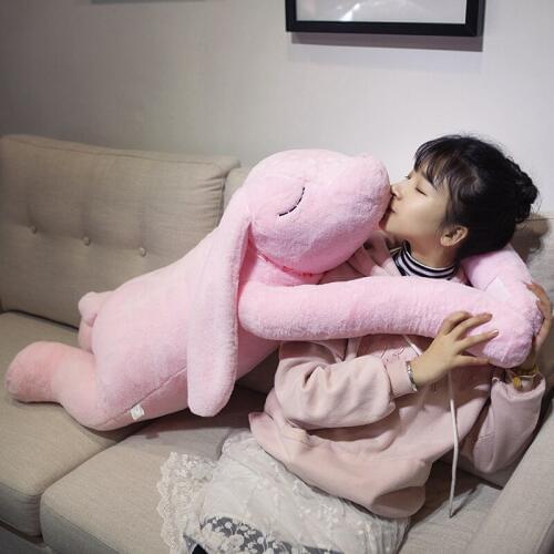 1PC 90cm Cute Rabbit Plush Doll Toys Big Ear tuffed Bunny Plush Pillow Soft Plush PP Cotton Kids Girl Birthday Christmas Gift
