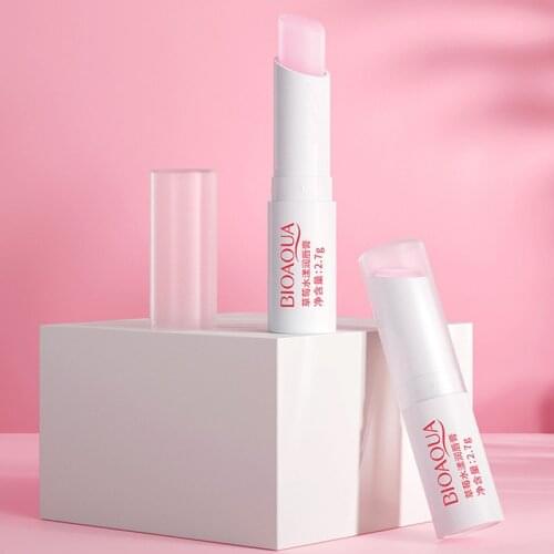 1PC Women Lip balm Strawberry Temperature Changed Color Lip Balm Pink Color Moisturizer Nutritious Lipstick Beauty Lip Care