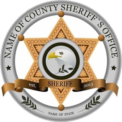 13cm x 13cm For Sheriff Badges Waterproof Decal For JDM VAN Bumper Car Stickers Decoration Waterproof Decoration