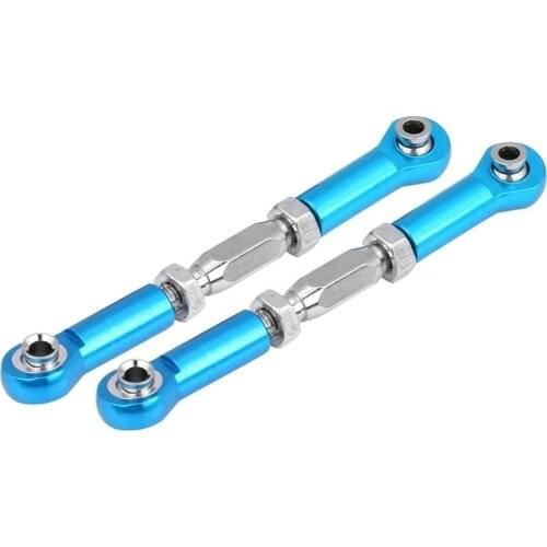 2PCS Steering Rods Aluminium Alloy CNC Machined Steering Linkage Rod RC Car for HSP 94111/94188 RC car Upgrades Accessory Parts