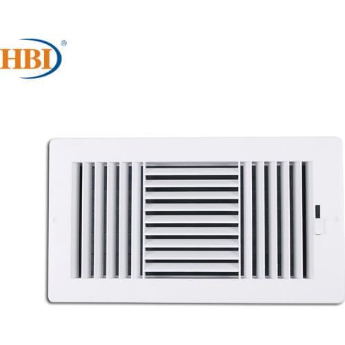 3-Way W12" x H6" PlasticBright White Ventilation Grille Decorative Sidewall/Ceiling Register Plafond Air Vent Grille Aeration