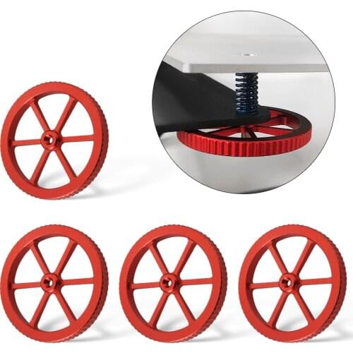 4PCS Upgraded Aluminum Hand Twist Leveling Nut Knobs Wheels For Ender 3/5 Pro CR-20 3d printer parts