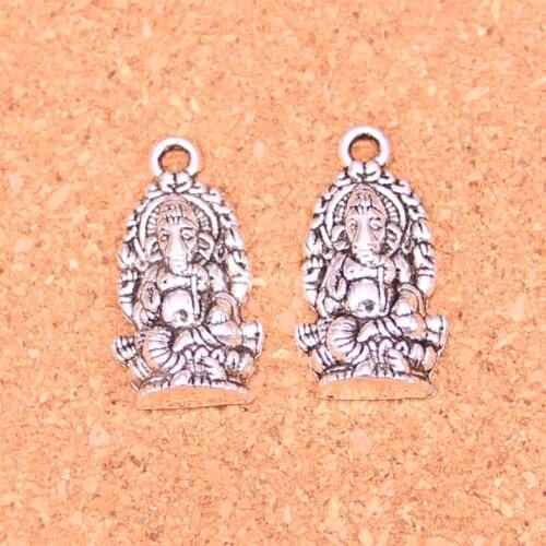 55Pcs Ganesha elephant buddha Charms Pendant For DIY Necklace Bracelet Jewelry Making DIY Handmade 26*14mm