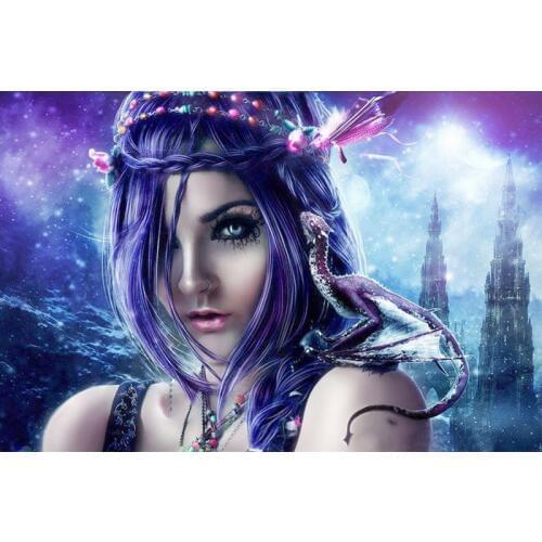 5D DIY Square/Round Diamond Beauty and dragon Cross Stitch Diamond Embroidery Needlework home Decoration J0120