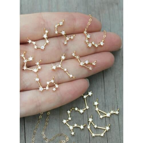 12 Horoscope Anklet for Women Geometric Zircon Zodiac Sign Constellation Chain Pattern Birthday Anklets Bracelet Jewelry Gift