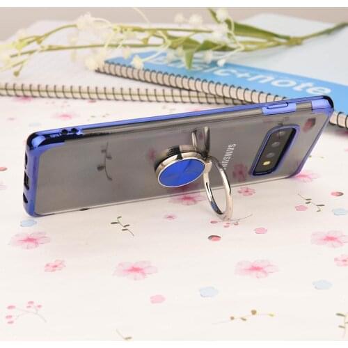 Clear Cover For Samsung Galaxy A6 A9 A10 A30 A20 e A40 S A50 A60 A70 A750 M10 M20 M30 A90 A80 Magnetic Ring Stand Bracket Case