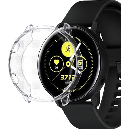 Cover Case For Samsung Galaxy Active Watch Plating+TPU Protection Silicone Case Full Screen Protector 91020