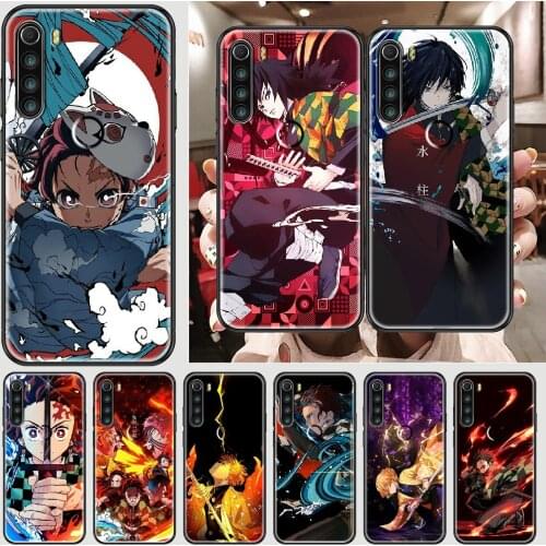 Demon Slayer Phone case For Xiaomi Redmi Note 7 7A 8 8T 9 9A 9S K30 Pro Ultra black soft funda painting Etui fashion bumper tpu