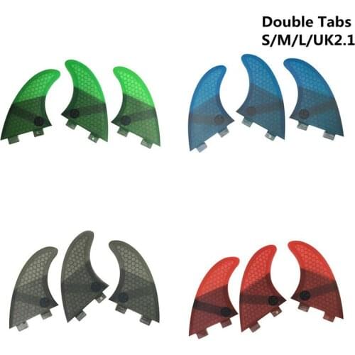 Double Tabs thruster fins S/M/L/UK2.1 Size Fiberglass fins Surfboard Fin surfboard accessories upsurf Fins Double TabsFins