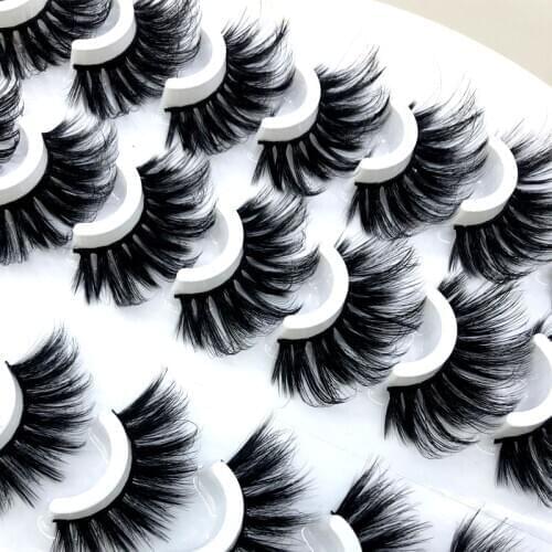 HBZGTLAD 16 pairs 8-20mm natural 3D false eyelashes fake lashes makeup kit Mink Lashes extension mink eyelashes maquiagem