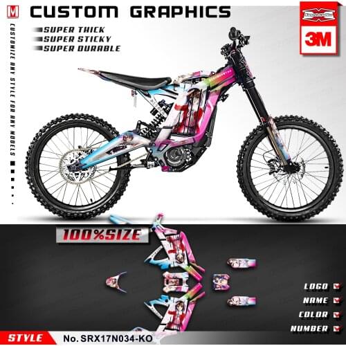 KUNGFU GRAPHICS Personalised Stickers Kit for Sur-Ron Light Bee X/S Electric Bike Style No.SRX17N034-KO