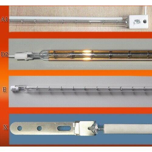 Quartz glass tube infrared heater lamp with carbon