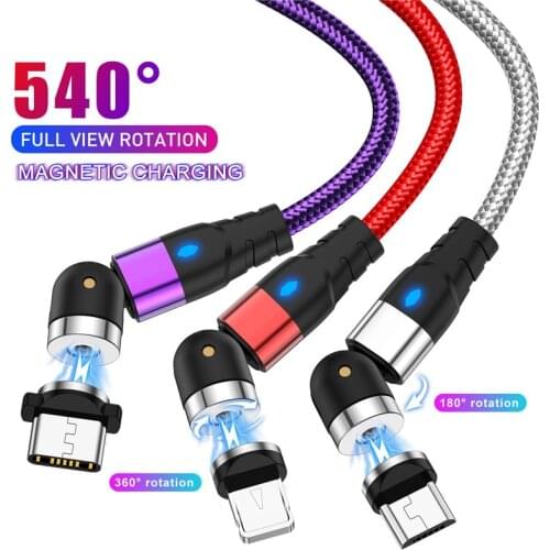 Magnetic Cable Micro USB Type C Phone Cable Fast Charge Magnetic Phone Charger For iPhone 12 11 Pro X Samsung Xiaomi USB Cord