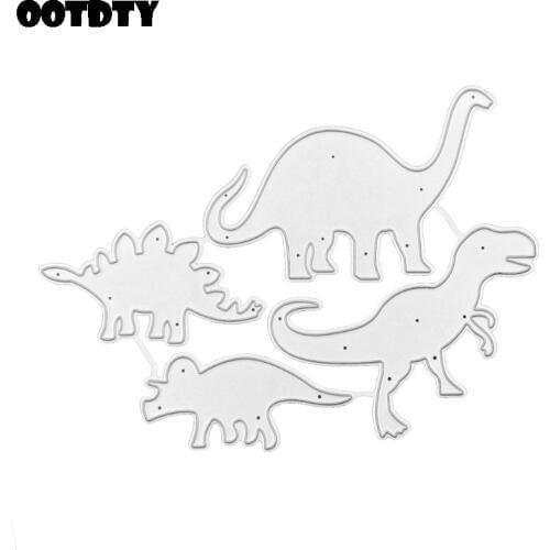 Dinosaur Metal Cutting Dies Stencil DIY Scrapbooking Album Stamp Paper Card Embossing Crafts Decor New for 2020