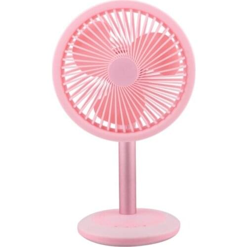 USB Charging Mini Portable Fan Ultra-quiet Shaking Head Fan with LED Colorful Lights for Desktop Office Table