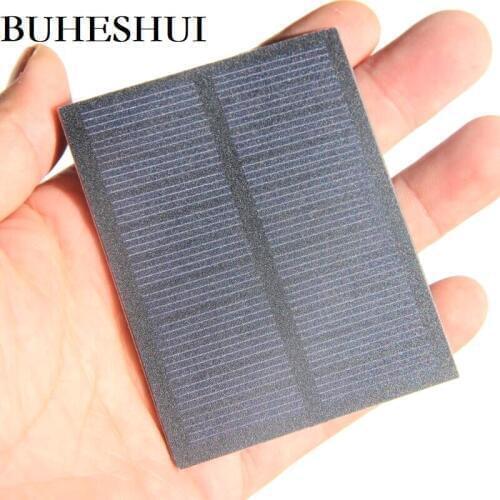 BUHESHUI 90MA 5.5V Mini PET Solar Panel DIY Solar Charger For 3.7V Battery Study Kits Polycrystalline 76*60MM