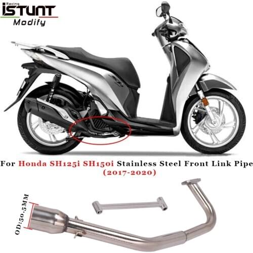 Motorcycle Exhaust Muffler Escape Connect Link Tube Middle Mid Pipe For Honda SH125i SH150i 2017 - 2020 Full Systems Modified