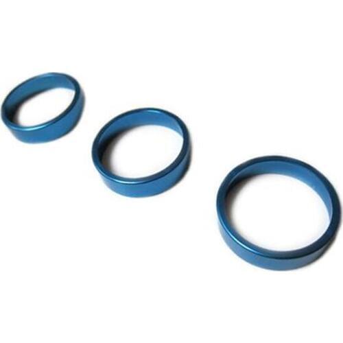 Aluminium Bezel Set For HVAC Climatronic Dial Button Blue Color For Volkswagen For VW Golf Jetta MK5