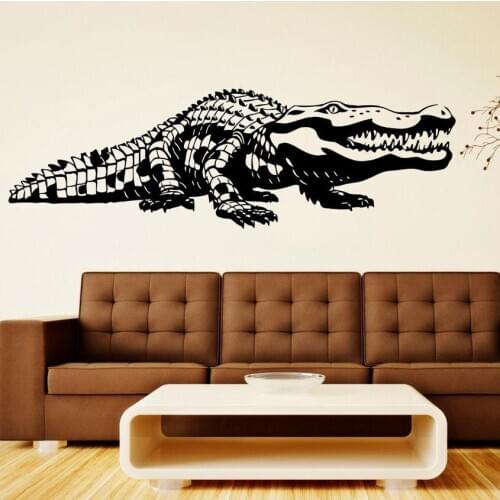 Crocodile Wall Decal Animal Beast Alligator Predator Wall Stickers Vinyl Art Murals Interior Home boys Room Decor Design C292